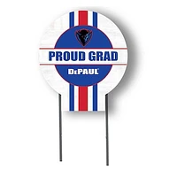 DePaul Blue Demons Proud Grad 20" x 20" Circle Yard Sign with Stakes
