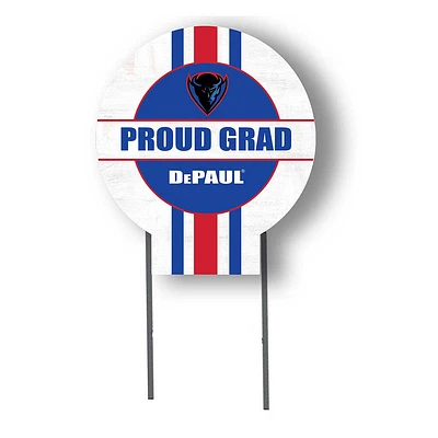 DePaul Blue Demons Proud Grad 20" x 20" Circle Yard Sign with Stakes