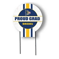Drexel Dragons Proud Grad 20" x 20" Circle Yard Sign with Stakes