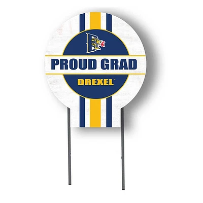 Drexel Dragons Proud Grad 20" x 20" Circle Yard Sign with Stakes