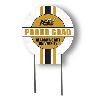 Alabama State Hornets Proud Grad 20" x 20" Circle Yard Sign with Stakes