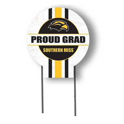 Southern Miss Golden Eagles Proud Grad 20" x 20" Circle Yard Sign with Stakes