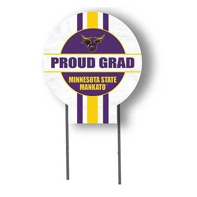 Minnesota State Mavericks Proud Grad 20" x 20" Circle Yard Sign with Stakes