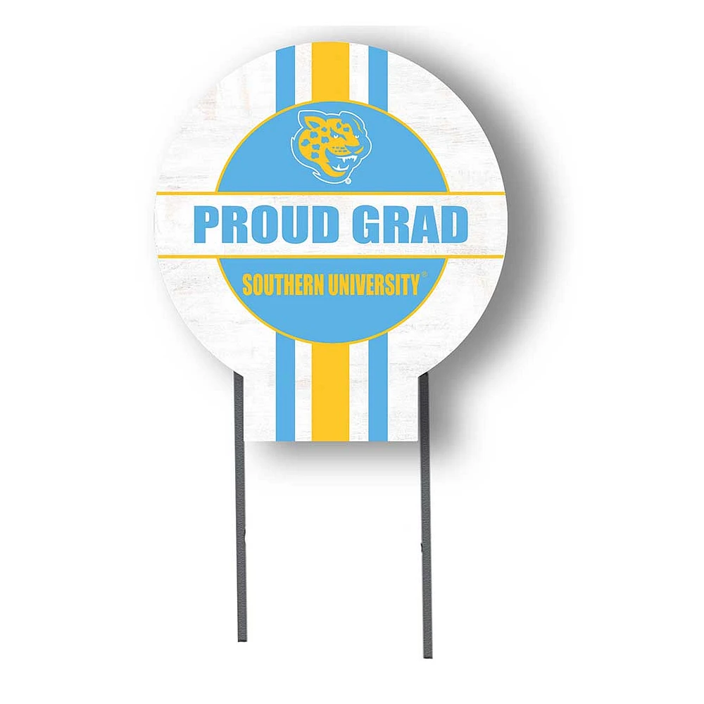 Southern University Jaguars Proud Grad 20" x 20" Circle Yard Sign with Stakes