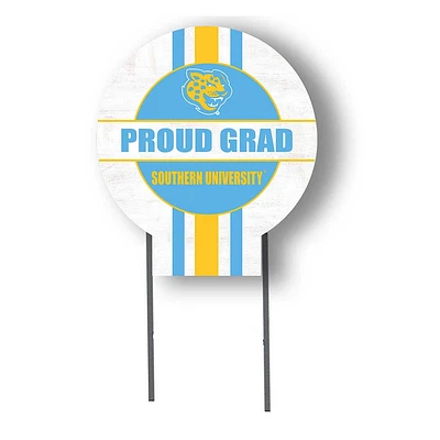 Southern University Jaguars Proud Grad 20" x 20" Circle Yard Sign with Stakes