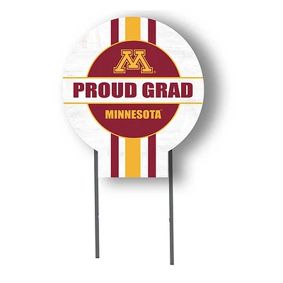 Minnesota Golden Gophers Proud Grad 20" x 20" Circle Yard Sign with Stakes