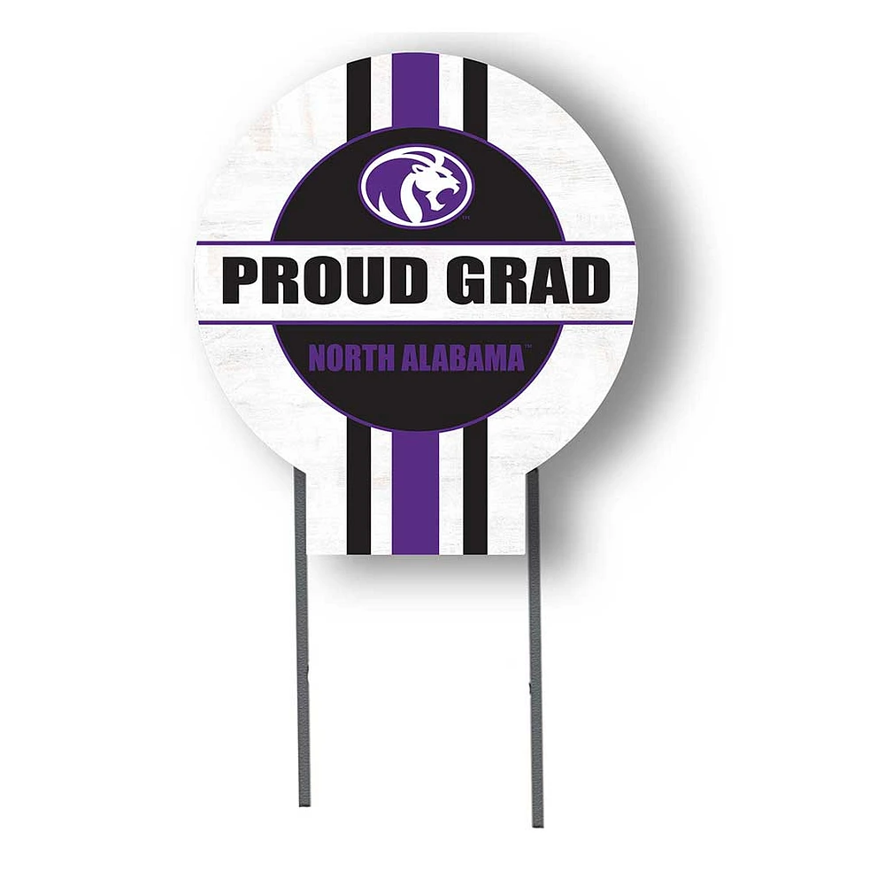 North Alabama Lions Proud Grad 20" x 20" Circle Yard Sign with Stakes