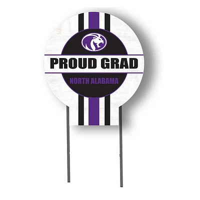 North Alabama Lions Proud Grad 20" x 20" Circle Yard Sign with Stakes