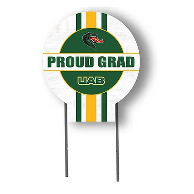 UAB Blazers Proud Grad 20" x 20" Circle Yard Sign with Stakes