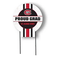 St. Cloud State Huskies Proud Grad 20" x 20" Circle Yard Sign with Stakes