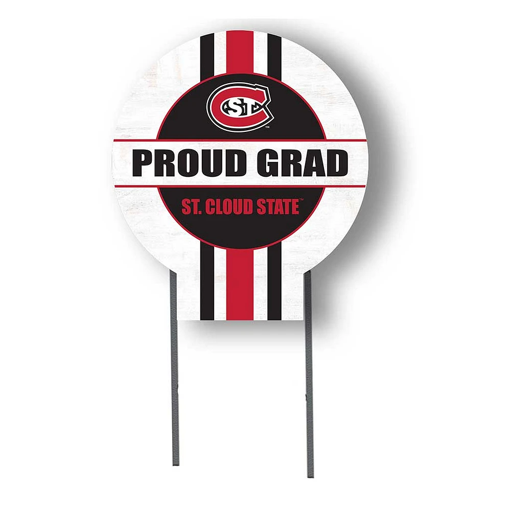 St. Cloud State Huskies Proud Grad 20" x 20" Circle Yard Sign with Stakes