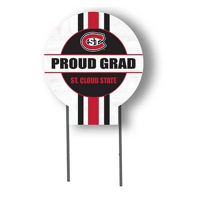 St. Cloud State Huskies Proud Grad 20" x 20" Circle Yard Sign with Stakes