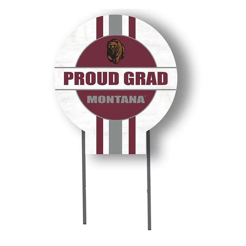 Montana Grizzlies Proud Grad 20" x 20" Circle Yard Sign with Stakes