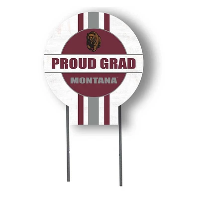 Montana Grizzlies Proud Grad 20" x 20" Circle Yard Sign with Stakes