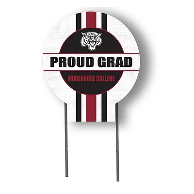 Morehouse Maroon Tigers Proud Grad 20" x 20" Circle Yard Sign with Stakes