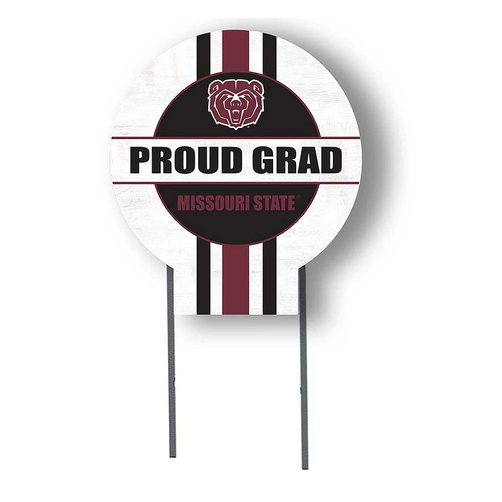 Missouri State University Bears Proud Grad 20" x 20" Circle Yard Sign with Stakes
