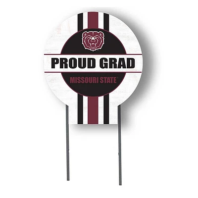 Missouri State University Bears Proud Grad 20" x 20" Circle Yard Sign with Stakes