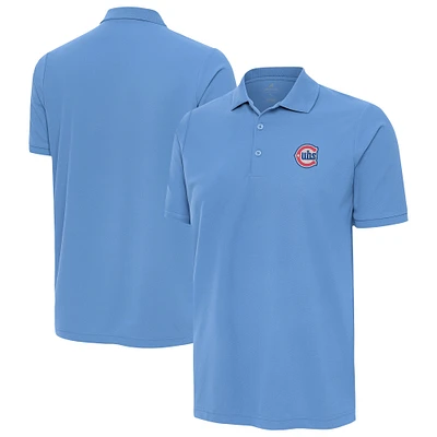 Men's Antigua  Powder Blue Chicago Cubs Alternate Logo Legacy Pique Polo