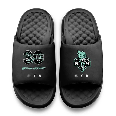 Youth ISlide Breanna Stewart Black New York Liberty Round 21 Motive Slide Sandals