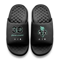 Youth ISlide Breanna Stewart Black New York Liberty Round 21 Motive Slide Sandals