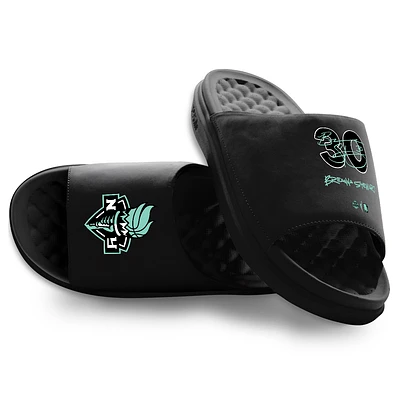 Youth ISlide Breanna Stewart Black New York Liberty Round 21 Motive Slide Sandals