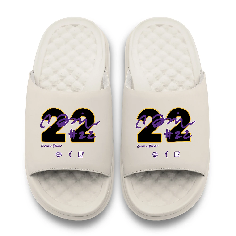 Youth ISlide Cameron Brink Cream Los Angeles Sparks Round 21 Motive Slide Sandals