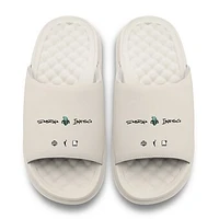 Unisex ISlide Sabrina Ionescu Cream New York Liberty Round 21 Motive Slide Sandals