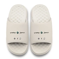 Unisex ISlide Sabrina Ionescu Cream New York Liberty Round 21 Motive Slide Sandals