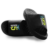 Unisex ISlide Paige Bueckers Black Dallas Wings Combo Stacked Motive Slide Sandals