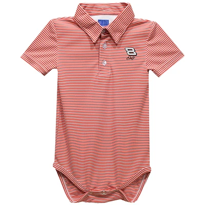 Infant Vive La Fete  Red Dale Earnhardt Jr. Pencil Stripe Polo Bodysuit