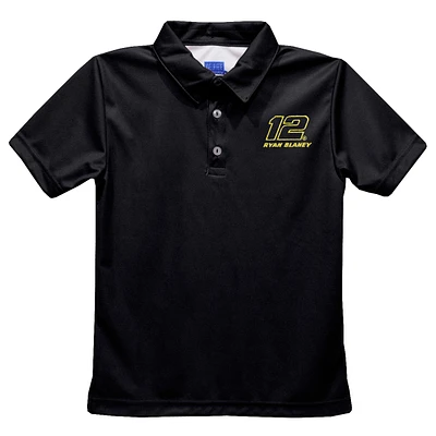 Youth Vive La Fete  Black Ryan Blaney Solid Polo