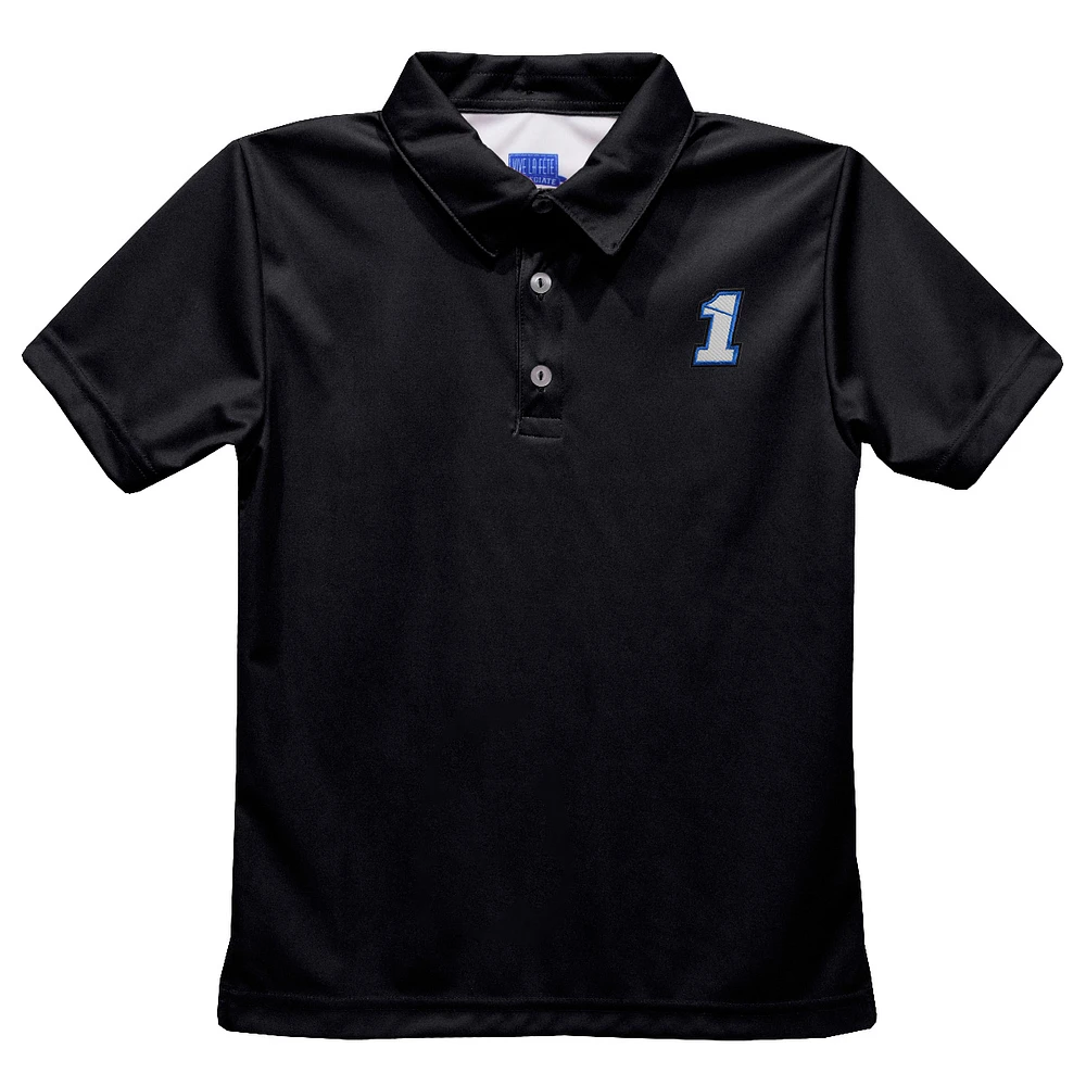 Youth Vive La Fete Black Ross Chastain Solid Polo