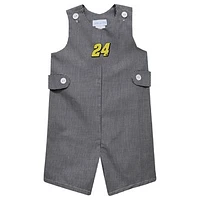Infant Vive La Fete  Black William Byron Gingham Jon Romper