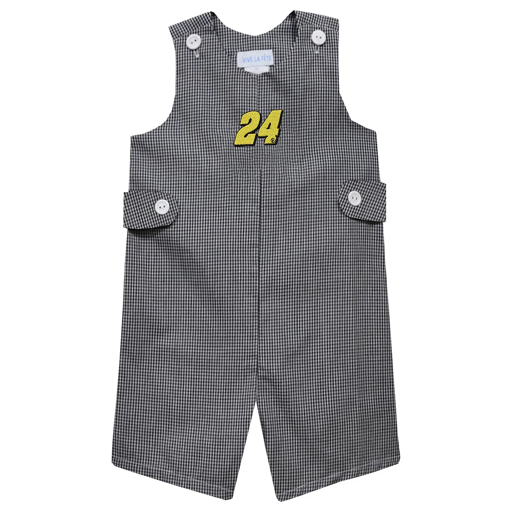 Infant Vive La Fete Black William Byron Gingham Jon Romper