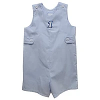 Infant Vive La Fete  Light Blue Ross Chastain Gingham Jon Romper