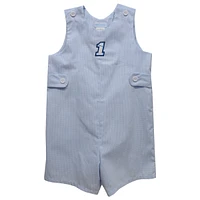 Infant Vive La Fete  Light Blue Ross Chastain Gingham Jon Romper