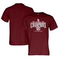 Unisex Blue 84 Crimson Oklahoma Sooners 2025 SEC Softball Regular Season Champions T-Shirt