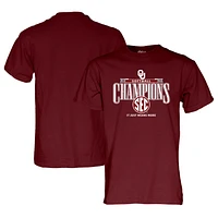 Unisex Blue 84 Crimson Oklahoma Sooners 2025 SEC Softball Regular Season Champions T-Shirt