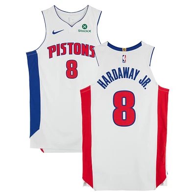 Tim Hardaway Jr. Detroit Pistons Game-Used #8 White Nike Jersey vs. New York Knicks on April 21, 2025 - Round 1 Game 2 - Size 48+4