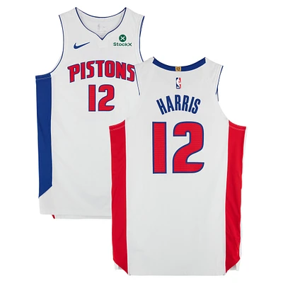 Tobias Harris Detroit Pistons Game-Used #12 White Nike Jersey vs. New York Knicks on April 21, 2025 - Round 1 Game 2 - Size 50+4