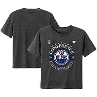 Toddler Fanatics  Heather Gray Edmonton Oilers 2025 Western Conference Champions Locker Room T-Shirt