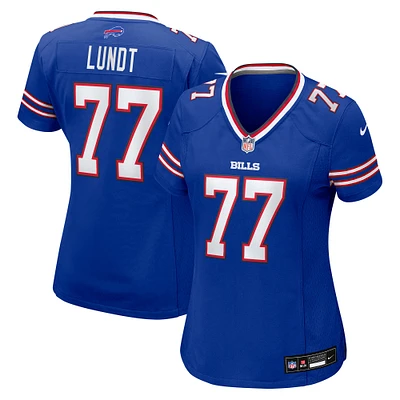 Women's Nike Chase Lundt  Royal Buffalo Bills Team Game Jersey