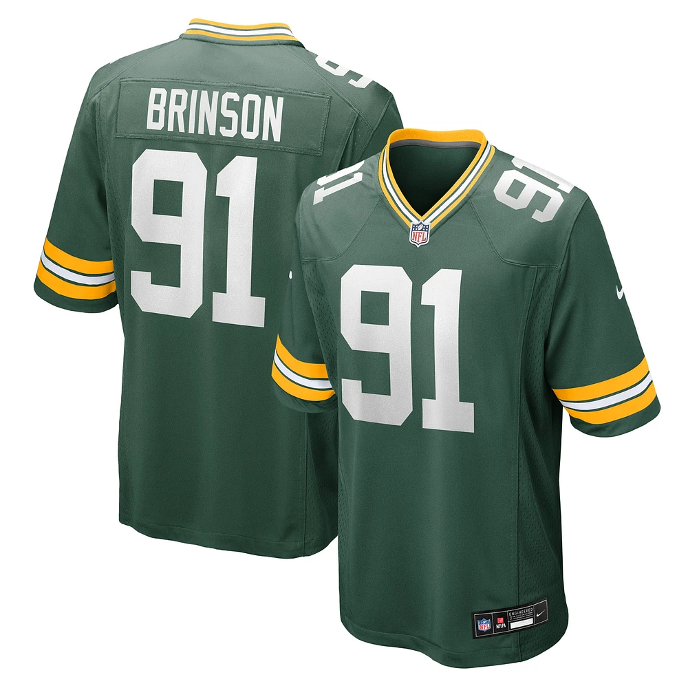 Men's Nike Warren Brinson Green Bay Packers Team Game Jersey