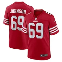 Men's Nike Zack Johnson  Scarlet San Francisco 49ers Team Game Jersey