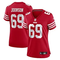 Women's Nike Zack Johnson  Scarlet San Francisco 49ers Team Game Jersey