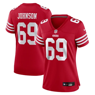 Women's Nike Zack Johnson  Scarlet San Francisco 49ers Team Game Jersey