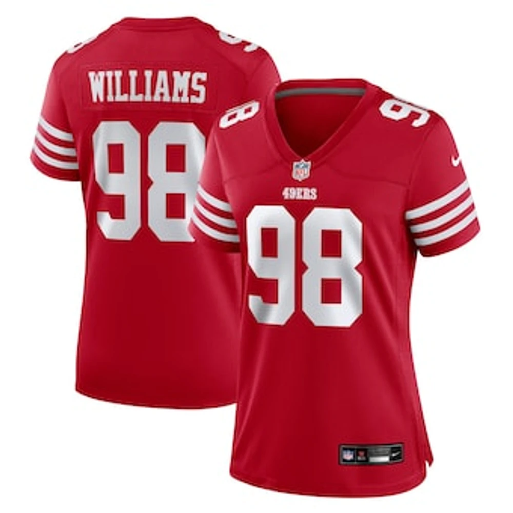 Women's Nike Mykel Williams  Scarlet San Francisco 49ers Team Game Jersey