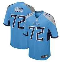 Men's Nike Olisaemeka Udoh  Powder Blue Tennessee Titans Team Game Jersey