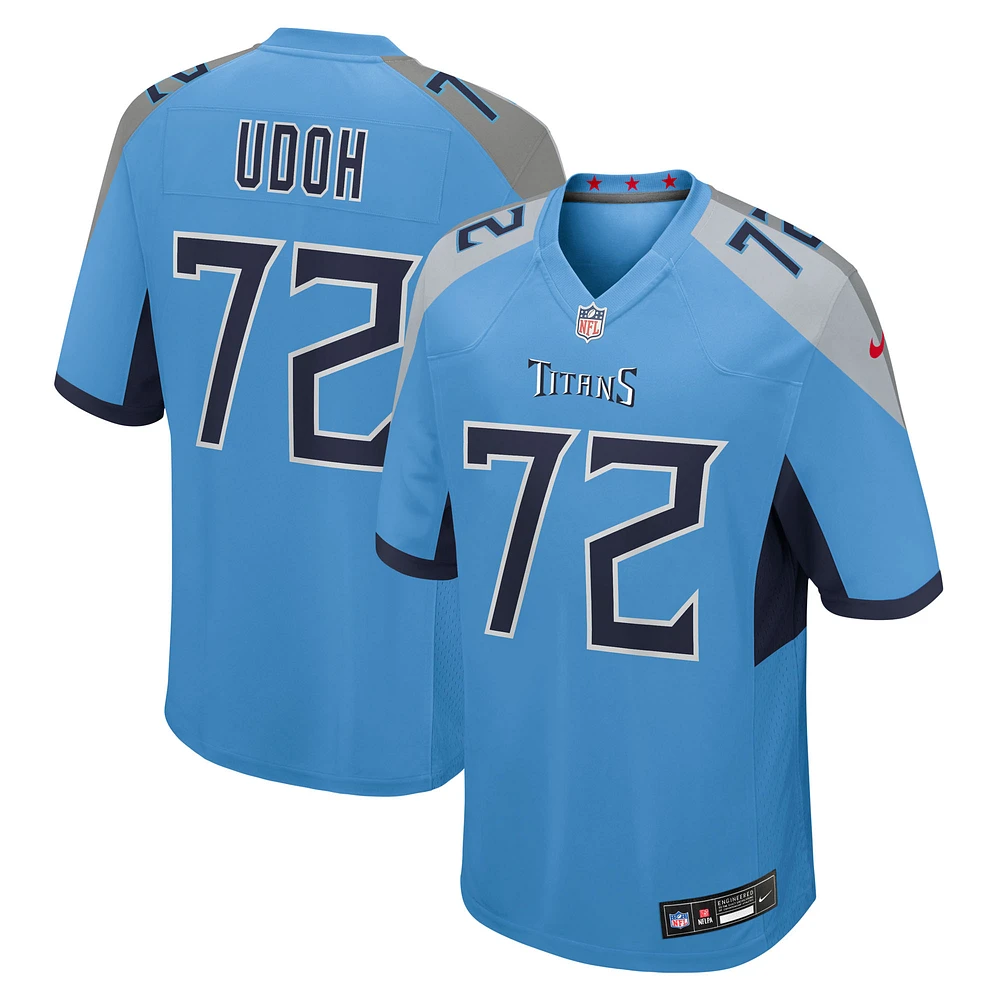 Men's Nike Olisaemeka Udoh Powder Blue Tennessee Titans Team Game Jersey