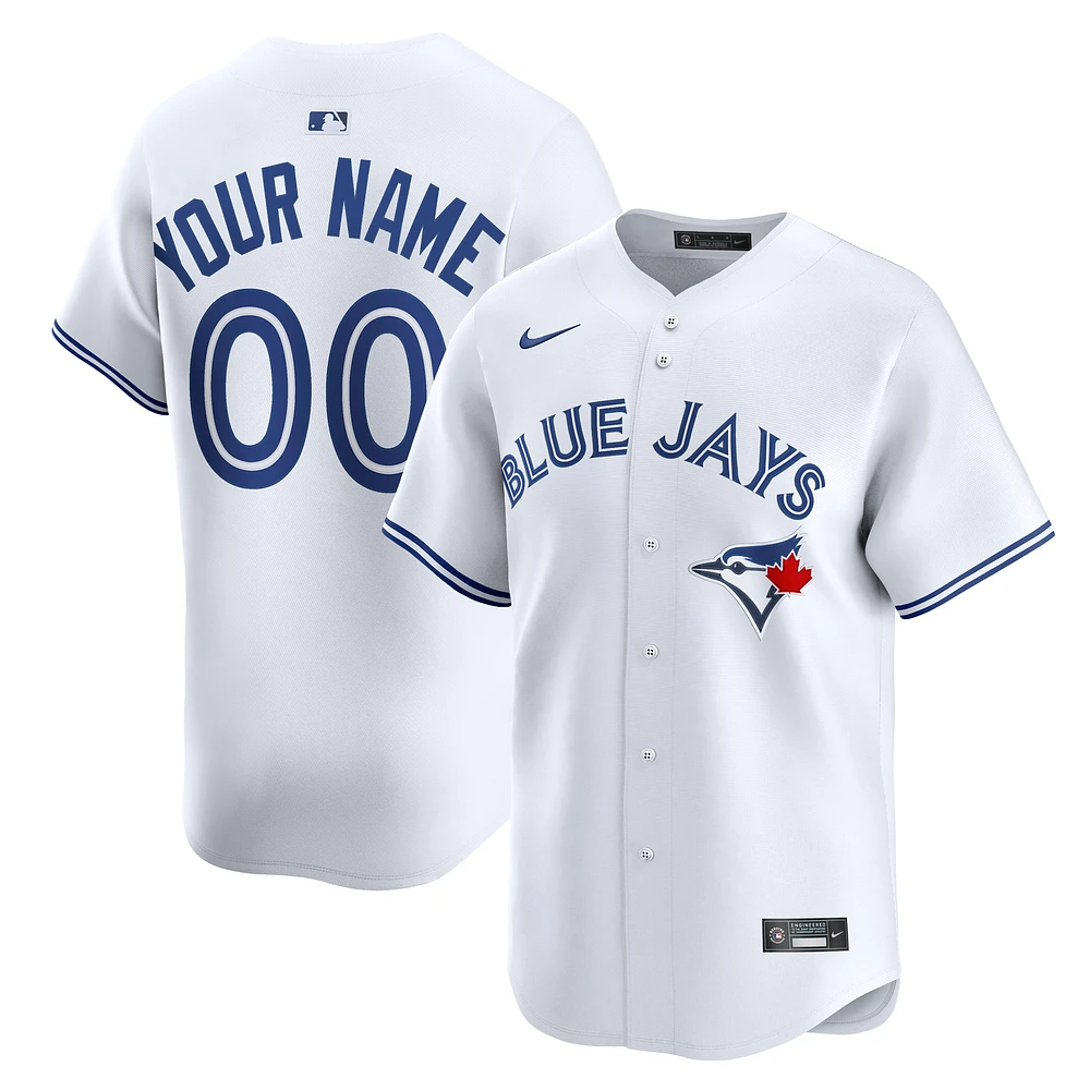Youth Nike White Toronto Blue Jays Home Custom Limited Jersey